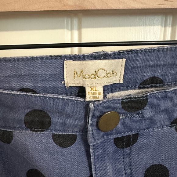 XL Modcloth Polka Dot Cropped Jeans - Picture 3 of 3